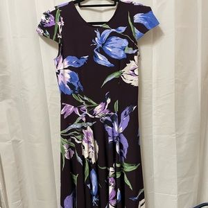 Marc Bouwer Navy Iris Floral Dress